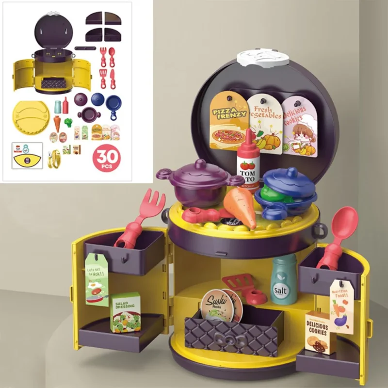 Kitchen Play House Handbag Playset – 30 Pieces Set